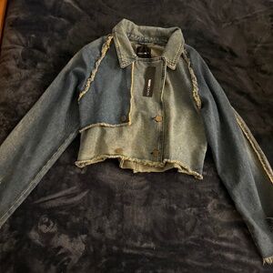 Fashion Nova Crop Jacket Hoodie Sweats